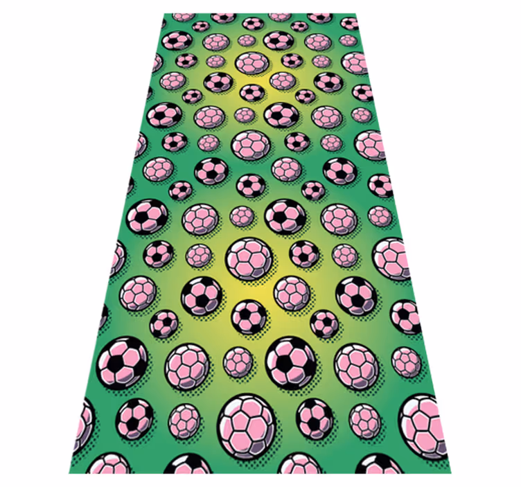 Vinyl teppe soverom med gradient fotballbane bakgrunn - Tenstickers