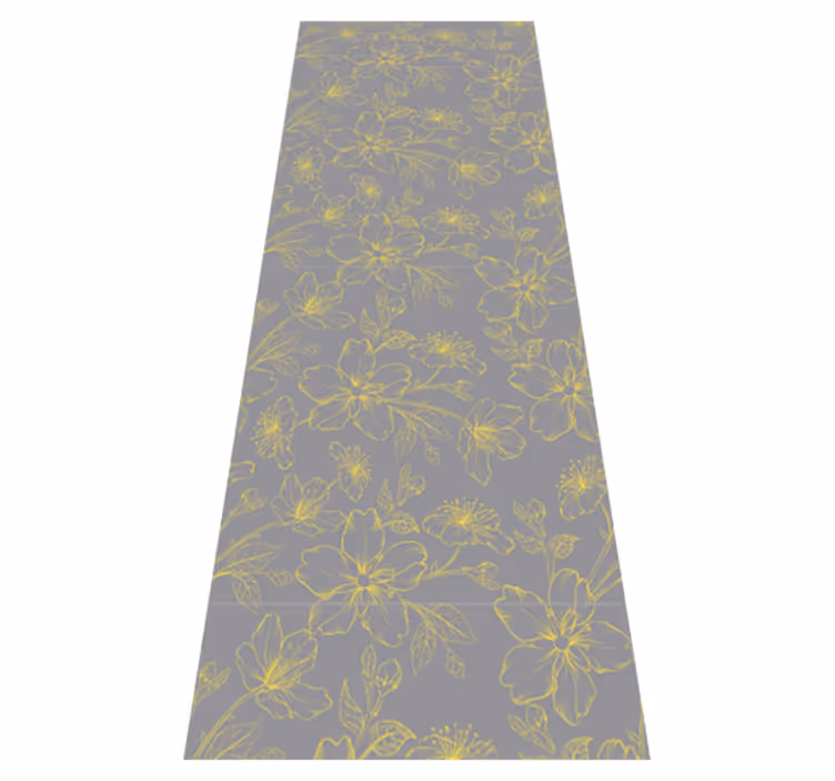 Vinyl teppe soverom pantone floral - Tenstickers