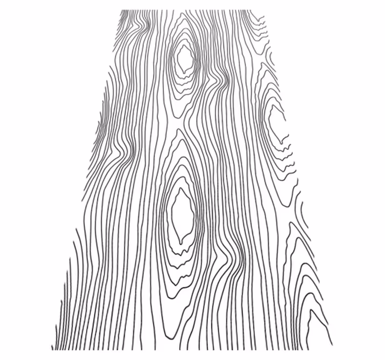 Vinyl teppe soverom svarte naturstriper - Tenstickers