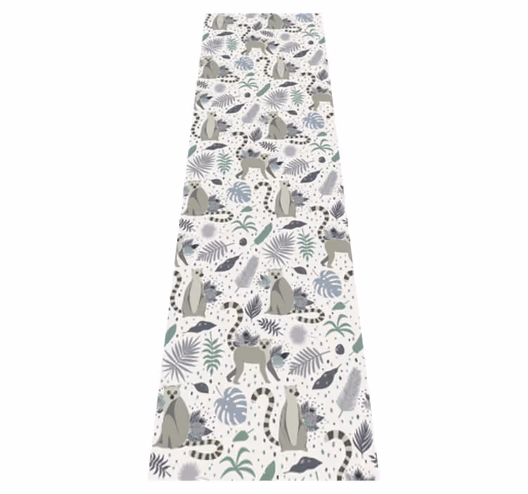 Vinyl teppe soverom nordisk lemur - Tenstickers