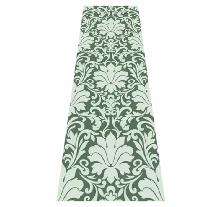 Vinyl teppe soverom esmerald ornamental grønn - Tenstickers