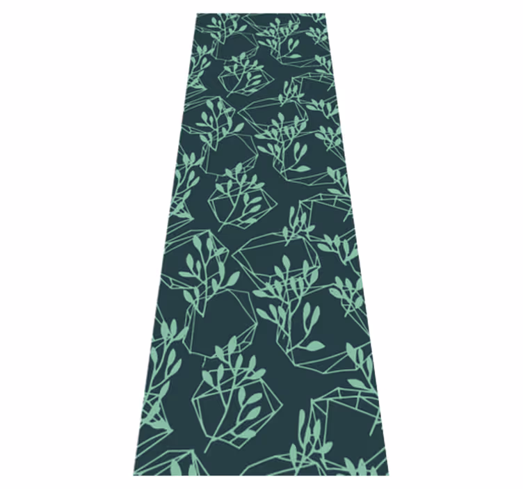 Grønne vintage planter vinyl teppe soverom - Tenstickers