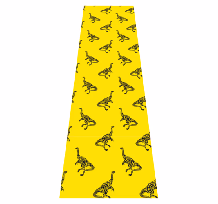 Vinyl teppe soverom brachiosaurus symboler på gul - Tenstickers