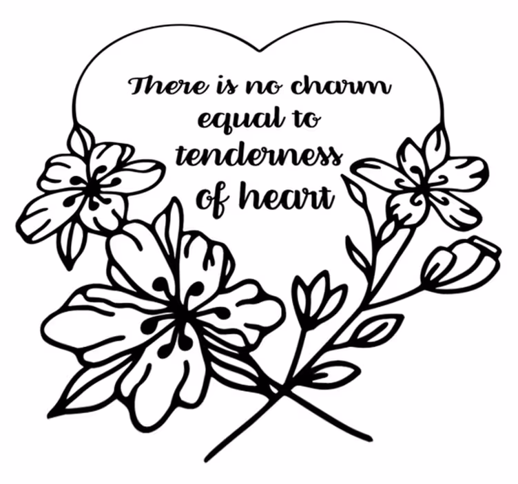 Jane austen hjerte vinyl teppe soverom - Tenstickers