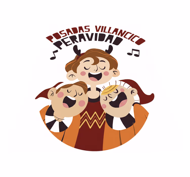 Vinyl teppe soverom posadas villancico jul - Tenstickers