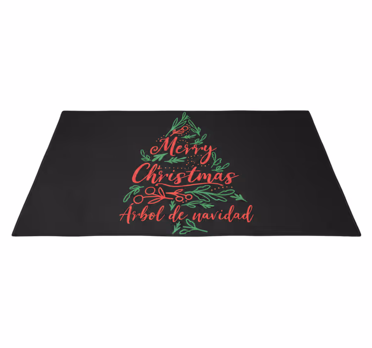Vinyl teppe soverom juletrær god jul - Tenstickers