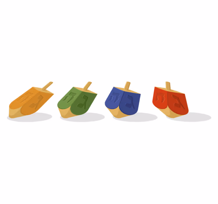 Vinyl teppe soverom dreidel - Tenstickers