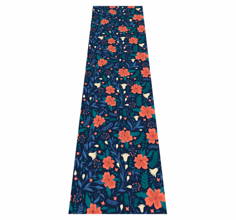 Vinyl teppe nordisk kunstneriske blomster - Tenstickers