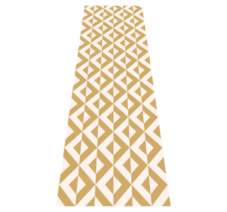 Vinyl teppe nordisk geometrisk sennep - Tenstickers