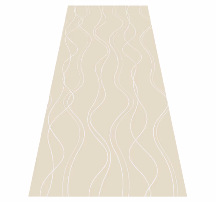 Vinyl teppe nordisk hvit og beige kunstmønster - Tenstickers