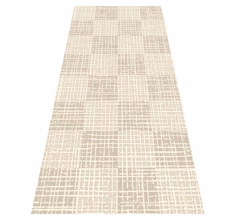 Vinyl teppe nordisk beige rutemønster - Tenstickers