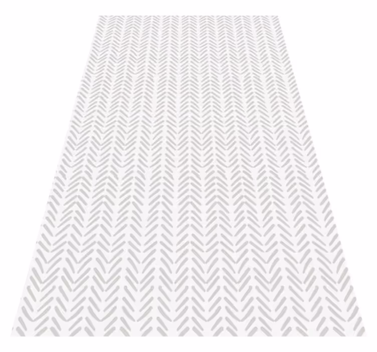 Vinyl teppe nordisk grå abstrakte linjer zigzag - Tenstickers