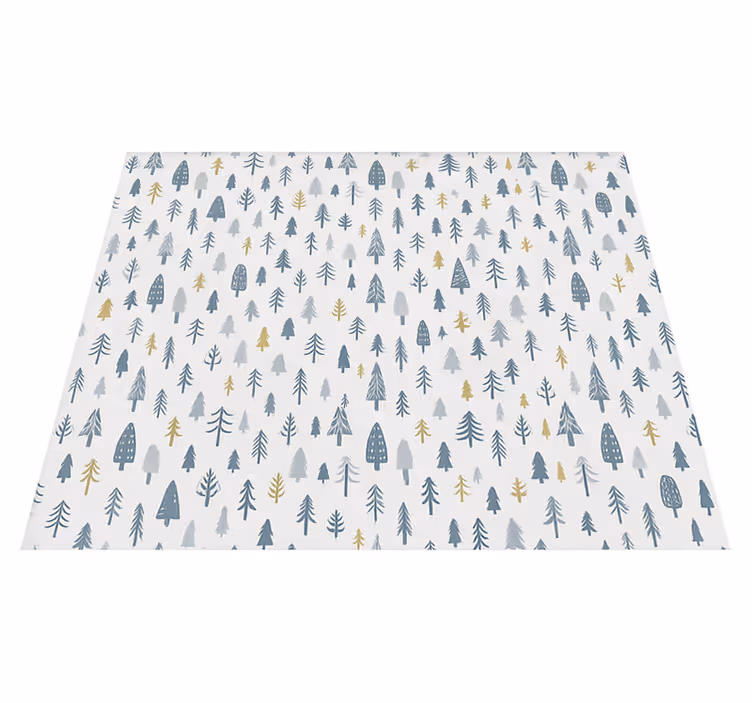 Vinyl teppe nordisk vinter skogscene - Tenstickers