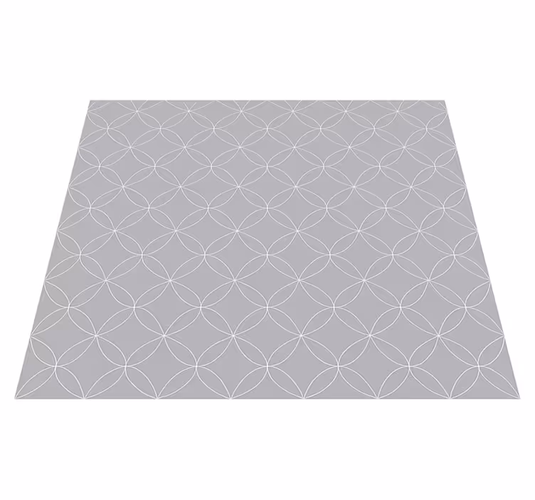 Vinyl teppe nordisk grå geometrisk abstrakt blomster - Tenstickers