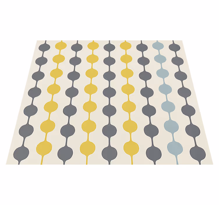 Hengende fargerike sirkler vinyl teppe nordisk - Tenstickers