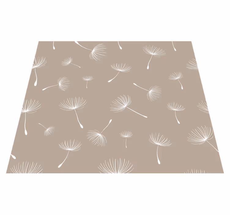 Dandelion lappeteppe vinyl teppe natur - Tenstickers