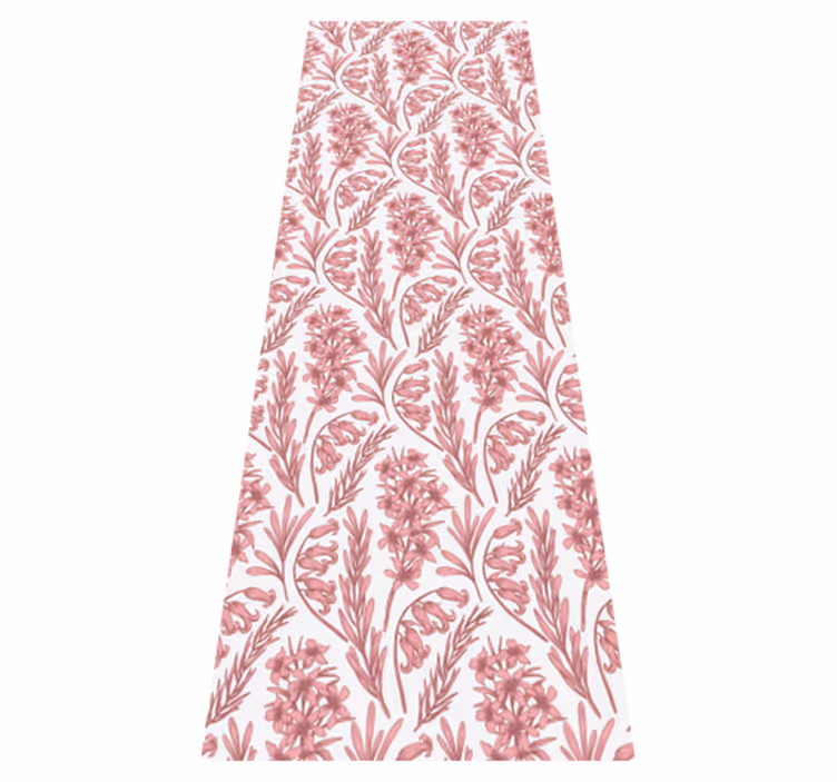 Vinyl teppe natur med rosa lotusblomster - Tenstickers