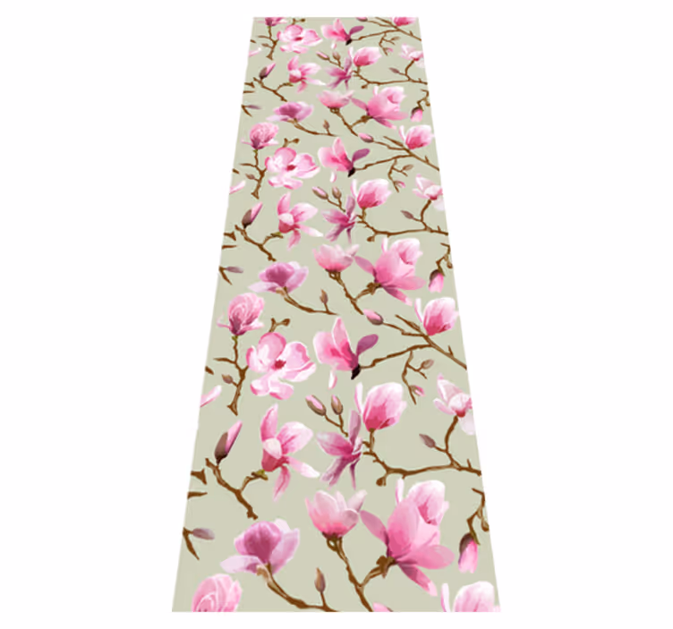 Vinyl teppe natur vakker lilla magnolia tretopp - Tenstickers