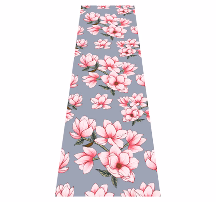 Vinyl teppe natur tre vakre magnolia blomster - Tenstickers