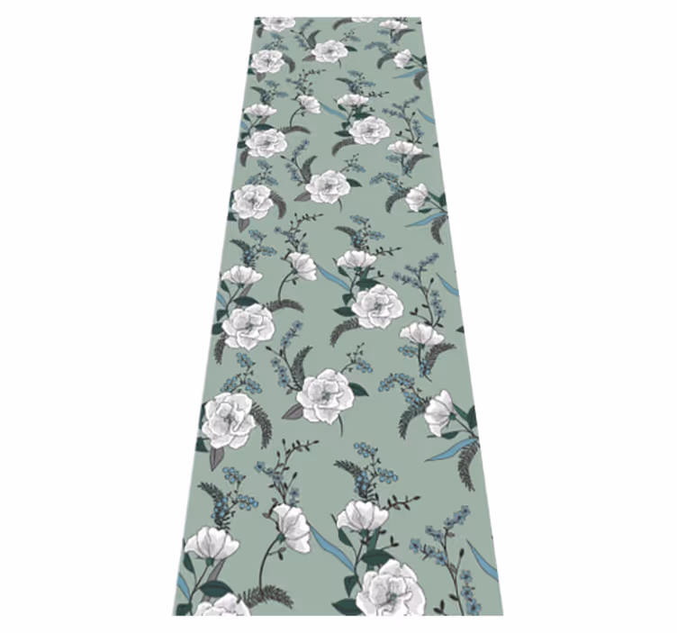 Vinyl teppe natur vakker hvit magnolia tre - Tenstickers