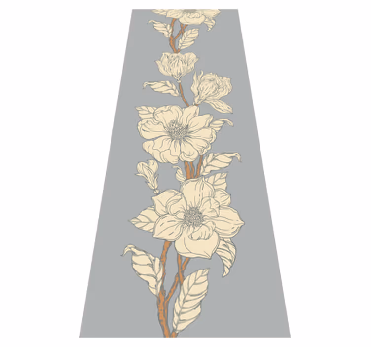 Vinyl teppe natur ny nostalgi stil magnolia - Tenstickers