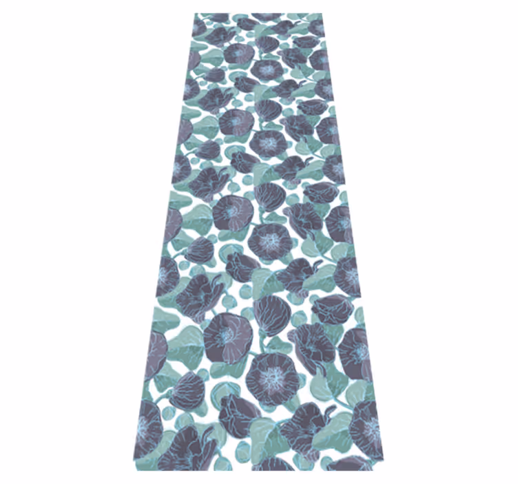 Mallow flowers vinyl teppe natur - Tenstickers