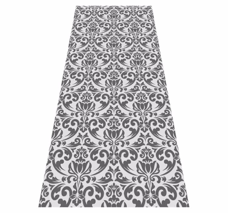 Abstract damask design vinyl teppe vintage - Tenstickers