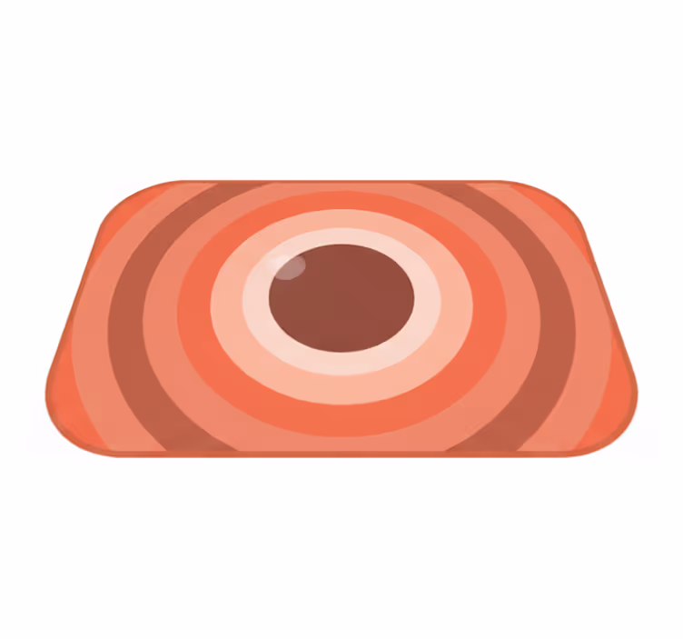 Vinyl teppe moderne terra rosa - Tenstickers