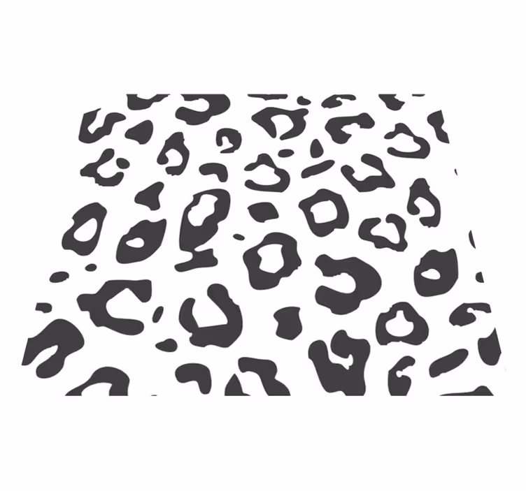 Vinyl teppe dyr svart leopard - Tenstickers