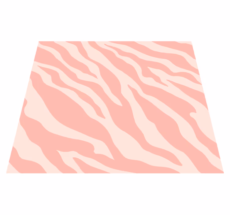Vinyl teppe dyr rosa sebra mønster - Tenstickers