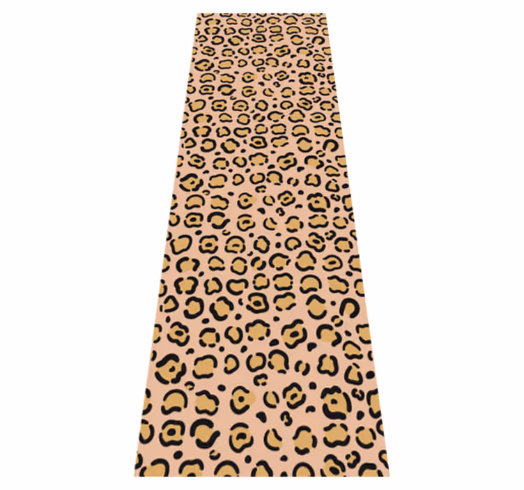 Vinyl teppe dyr leopard pastellfarge mønster - Tenstickers