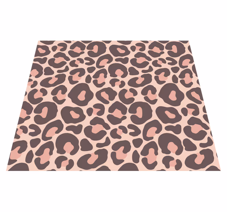 Vinyl teppe dyr rosa leopardmønster - Tenstickers