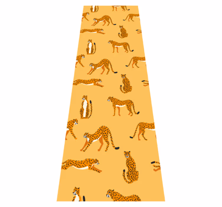 Vinyl teppe dyr gult leopardmønster - Tenstickers
