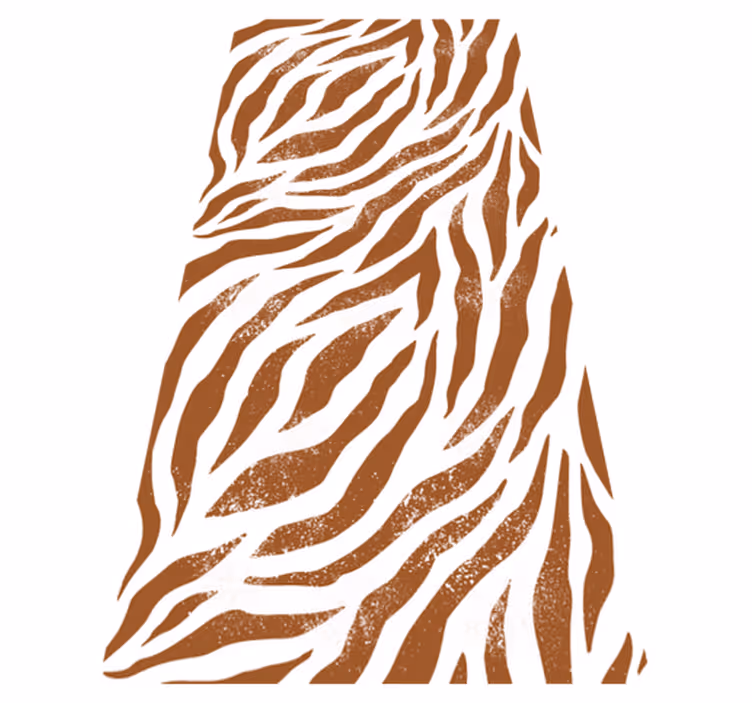 Vinyl teppe dyr brun zebra dyreprint - Tenstickers