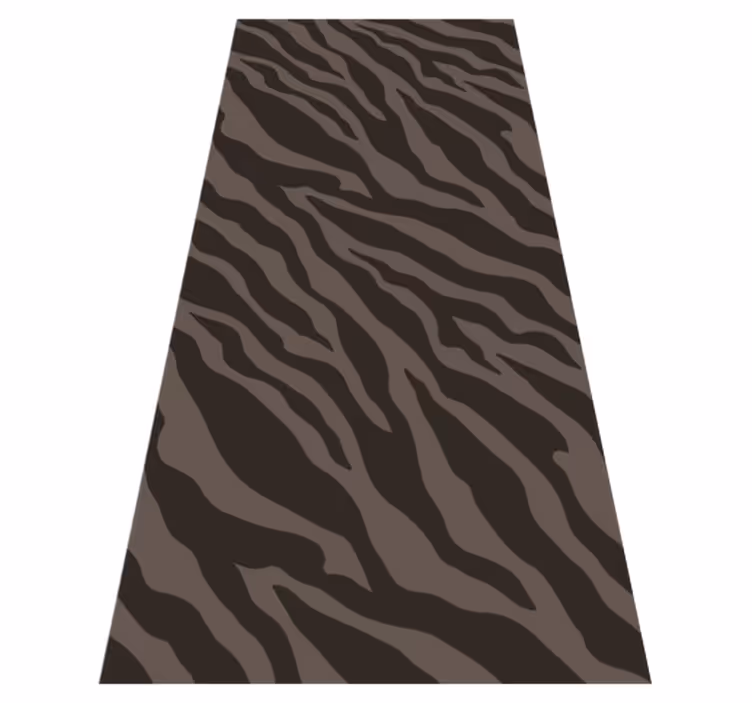 Vinyl teppe dyr mørkt zebra mønster - Tenstickers