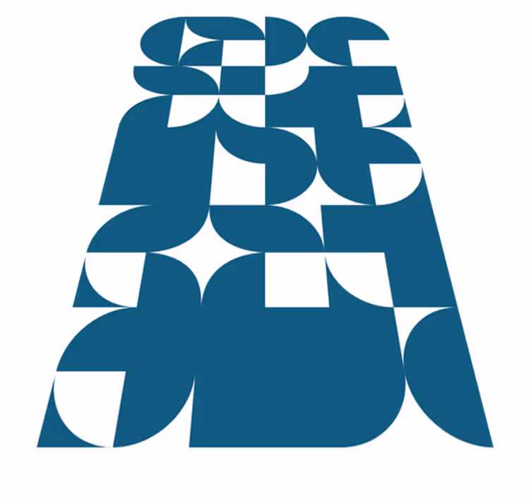 Vinyl teppe moderne blå sirkler geometrisk mønster - Tenstickers