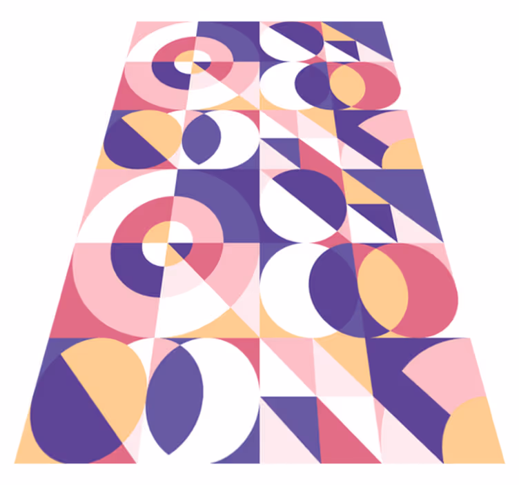 Vinyl teppe moderne abstrakte geometriske figurer - Tenstickers