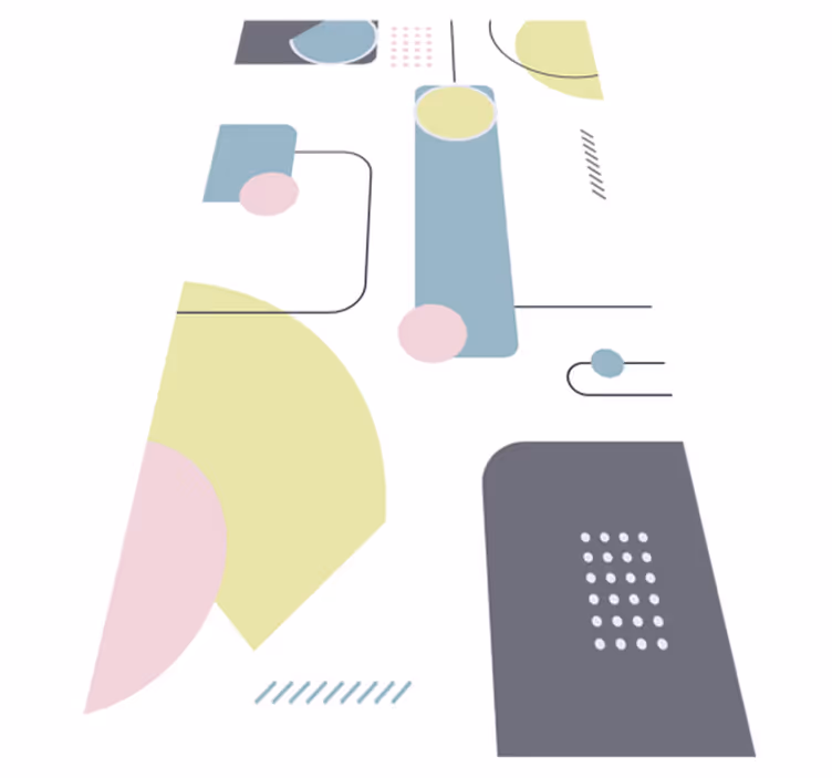 Vinyl teppe moderne pastell geometrisk bakgrunn - Tenstickers