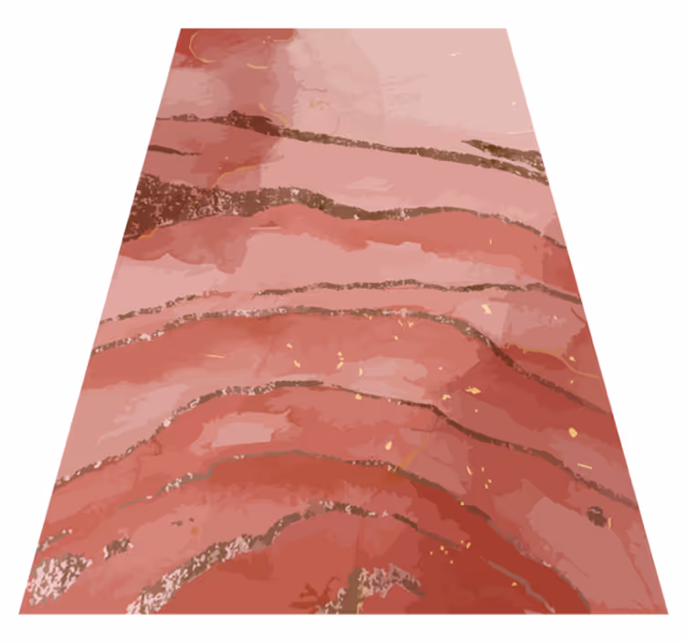 Vinyl teppe moderne i glitrende rosa akvarell - Tenstickers