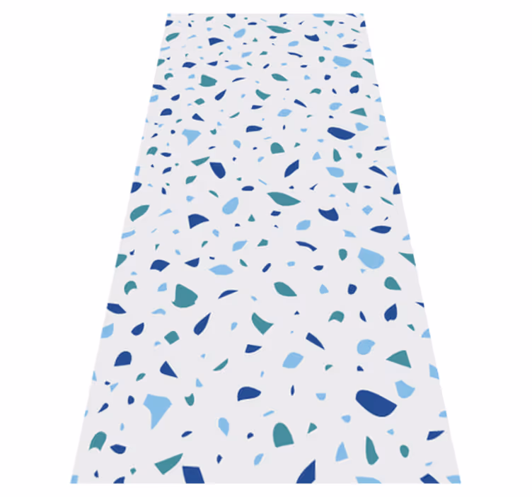 Vinyl teppe tekstur blåtonet terrazzo - Tenstickers