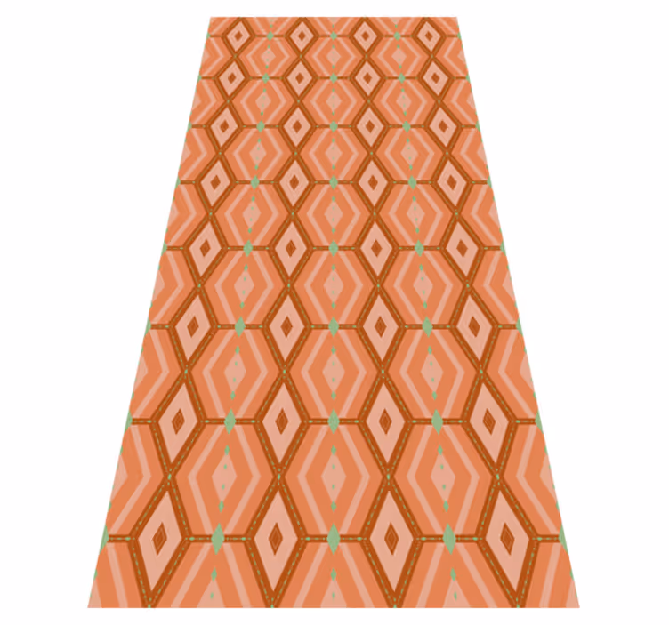 Vinyl teppe vintage 30-talls høstfarger geometrisk - Tenstickers