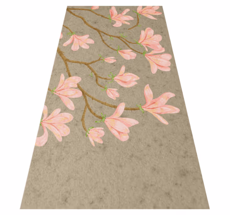 Vinyl teppe vintage magnolia stil - Tenstickers