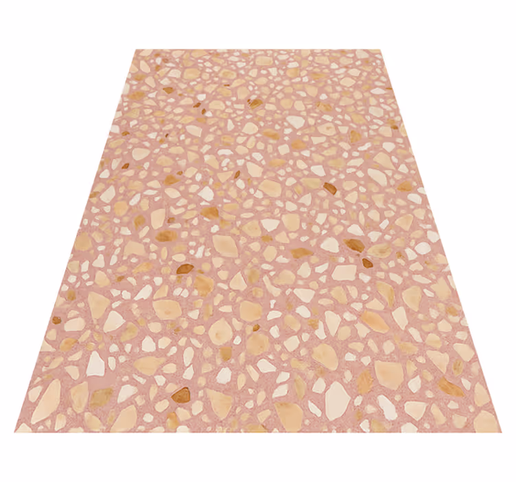Vinyl teppe tekstur rose earth terrazzo - Tenstickers