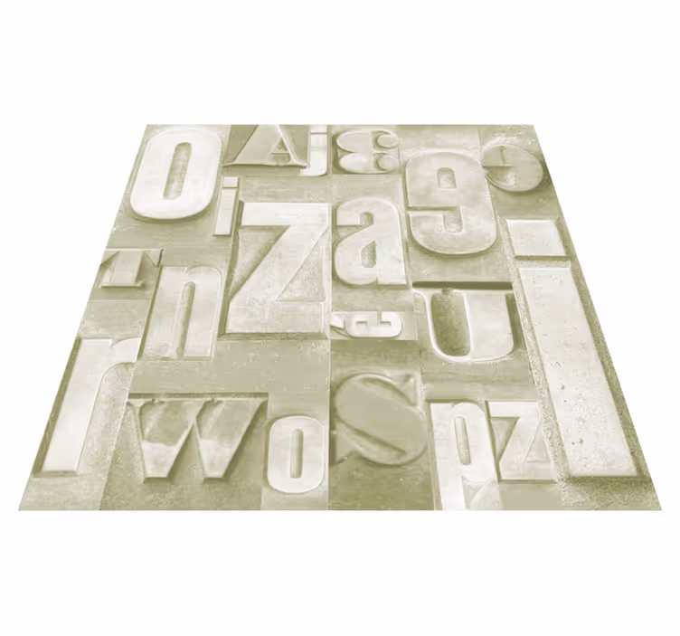 Vinyl teppe sagn og tekster 3d industriell stil - Tenstickers
