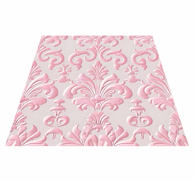 Rosa mønster vinyl teppe vintage - Tenstickers
