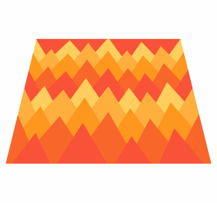 Vinyl teppe vintage geometriske abstrakte fjell - Tenstickers