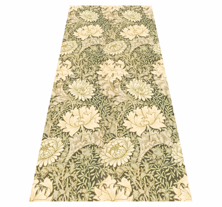 Vinyl teppe vintage moderne stil krysantemum - Tenstickers