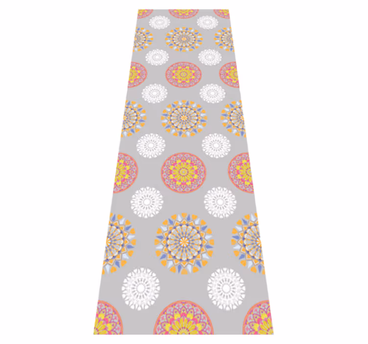 Vinyl teppe vintage lyse mandala sirkler - Tenstickers