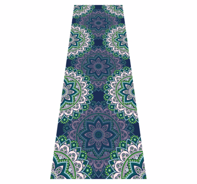 Vinyl teppe vintage med glassmaleri mandala - Tenstickers