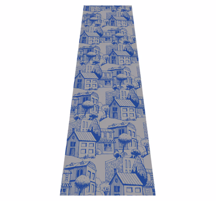 Vinyl teppe vintage fasader - Tenstickers